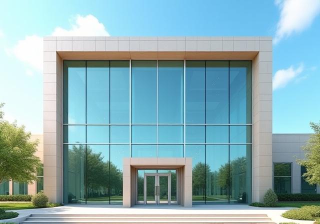 改修後のモダンで清潔なオフィスビル